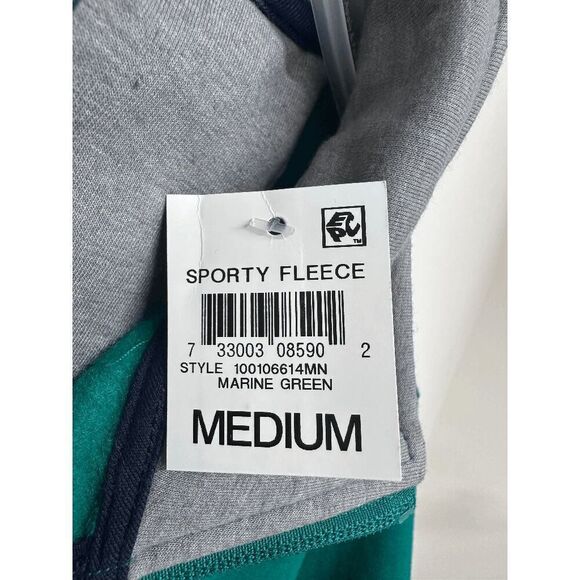 Club Room Men's Stretch Quarter-Zip Fleece Sweatshirt - Marine Green M - Picture 5 of 5